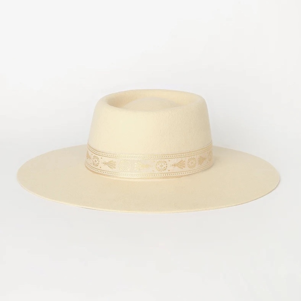 Lack of Color Juno Boater Cream Wide Brim Sun Hat